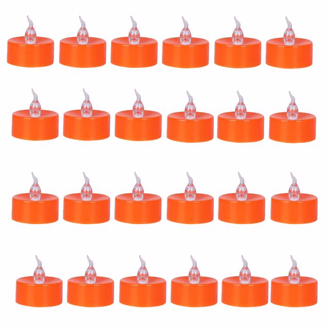LED Tea Lights, 24 Pack Flickering Flameless Tea Lights